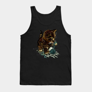 Cat playing Tank Top